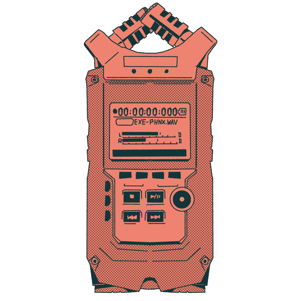 An illustration of a sound recorder