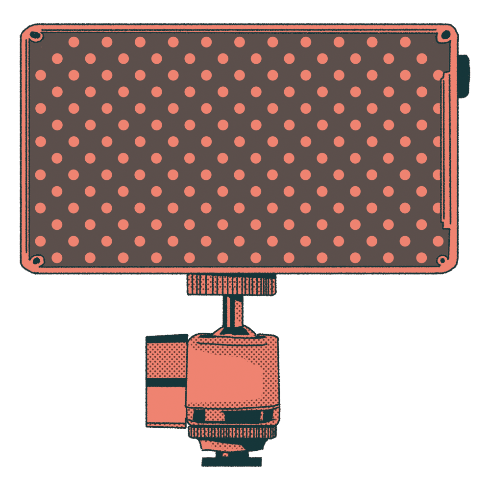 An illustration of a film studio light