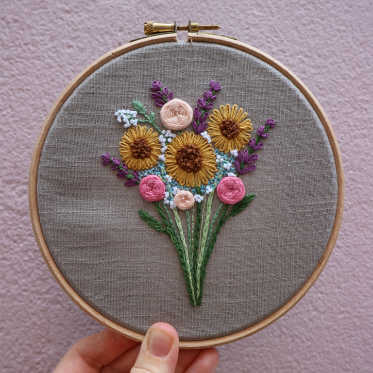 flower bouquet embroidery Exeter Phoenix