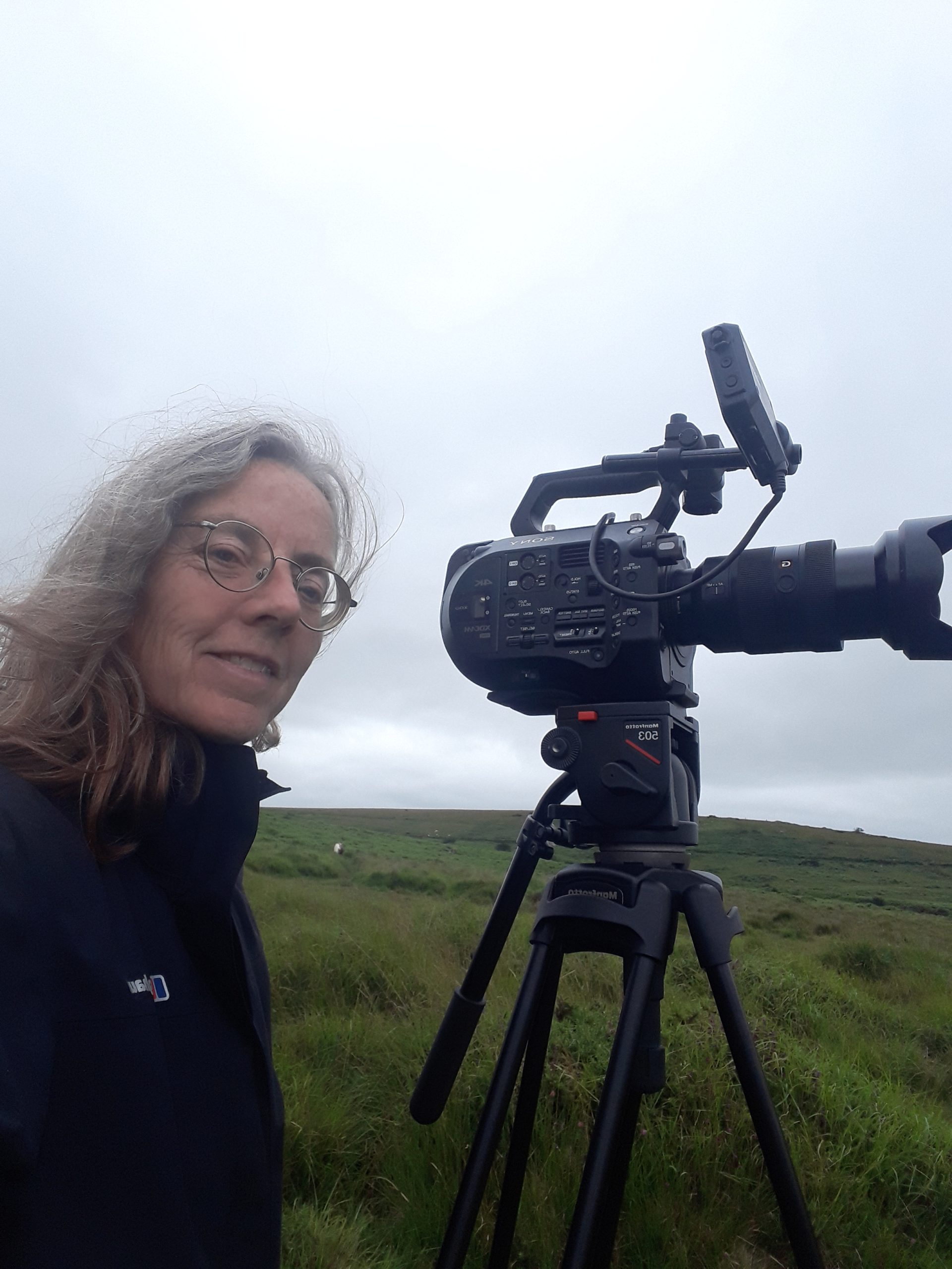 Charlotte Bill filming on Dartmoor