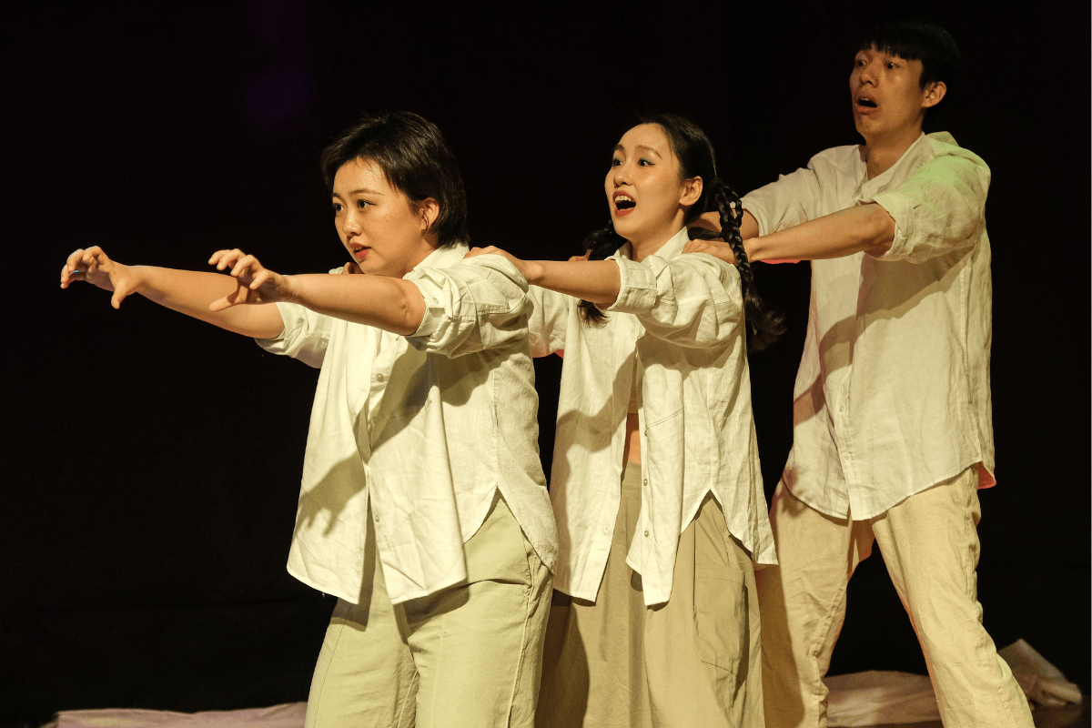 Exeter Phoenix Scratch Night, May 2025 - Menghan Chen, Yirui Fu & Jia Zhuang (Image by Greg Towning Photography)