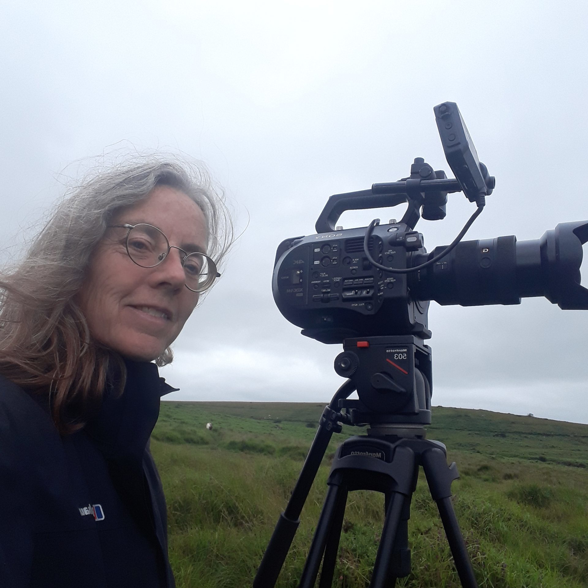 Charlotte Bill filming on Dartmoor